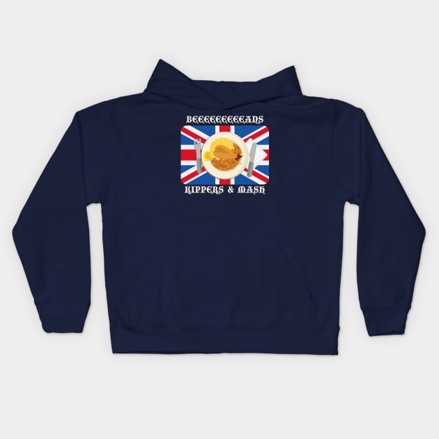 Beans, Kippers & Mash Kids Hoodie by Off Book The Improvised Musical Merch Shop